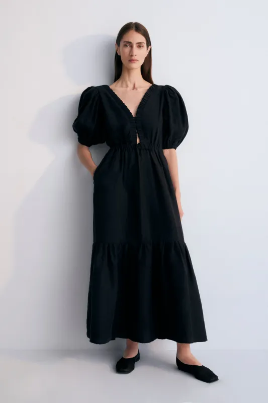 Women's Hera 3 Linen Dress Caviar sold by Ivalo.com