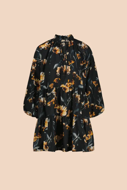 Voluminous Tunic Black Poppies sold by Ivalo.com