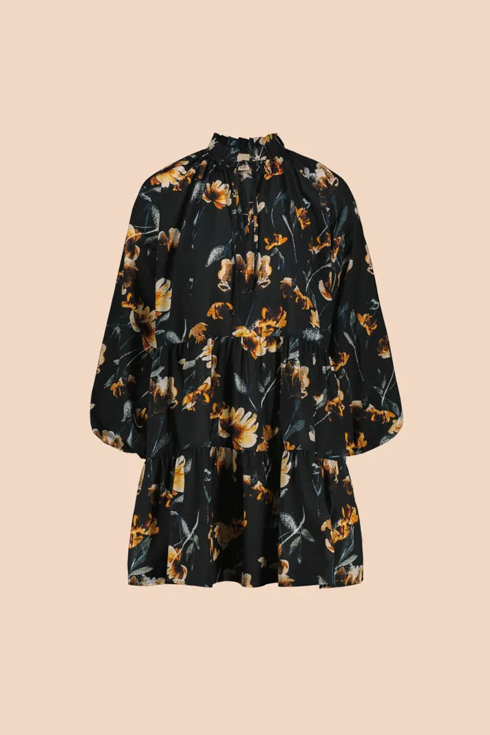 Voluminous Tunic Black Poppies sold by Ivalo.com