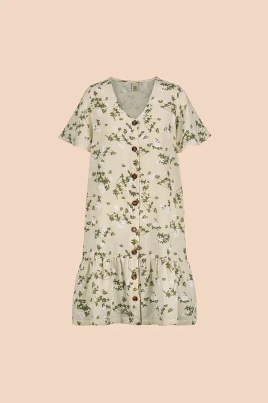 Frill Button Dress Clover Blossom sold by Ivalo.com