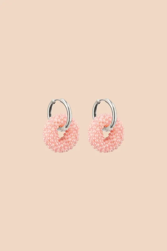 Veda Earrings Pearl Pink & Silver sold by Ivalo.com