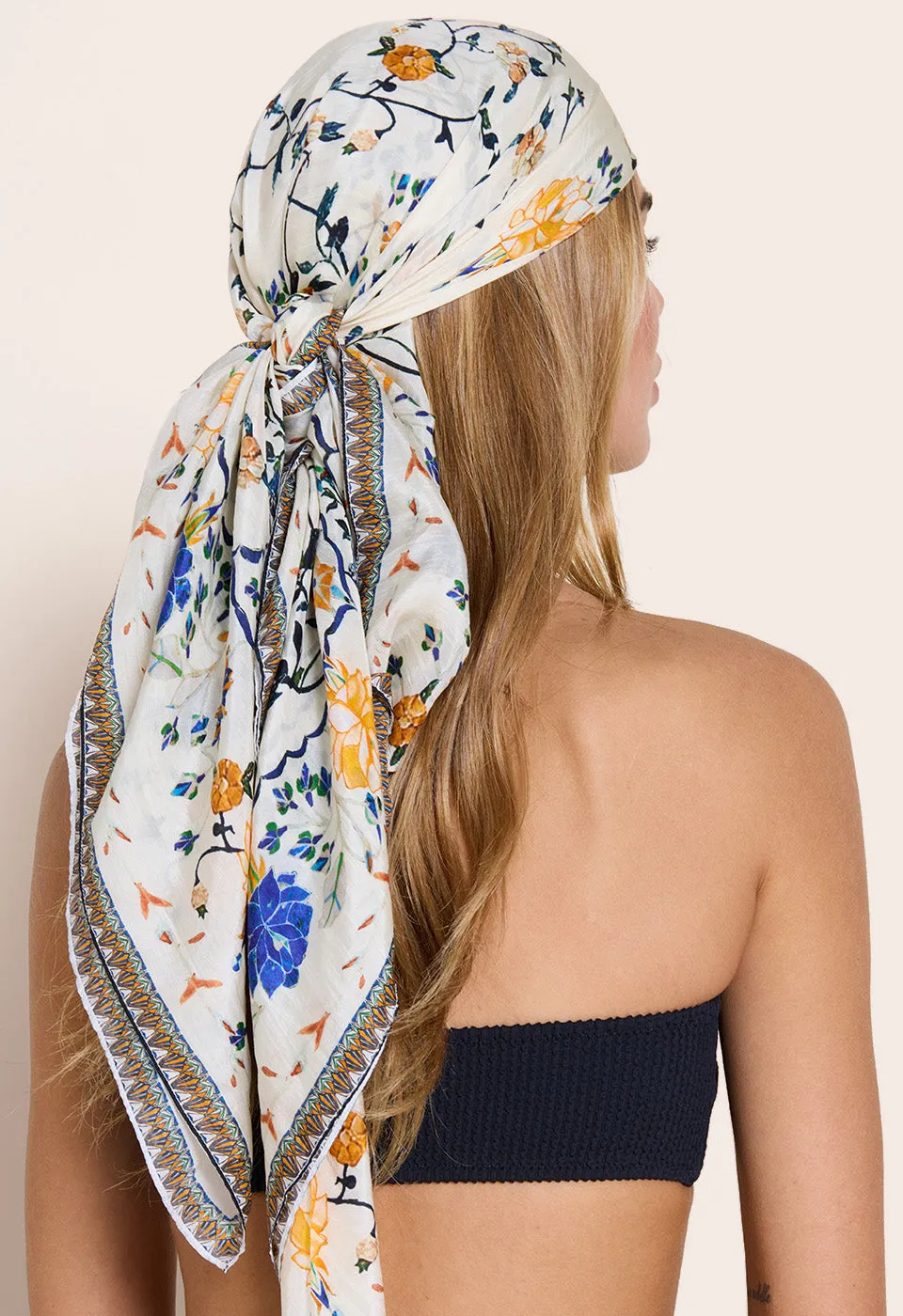 In Full Bloom Silk Bandana sold by Ivalo.com
