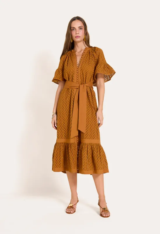 Solstice Midi Dress Rust sold by Ivalo.com