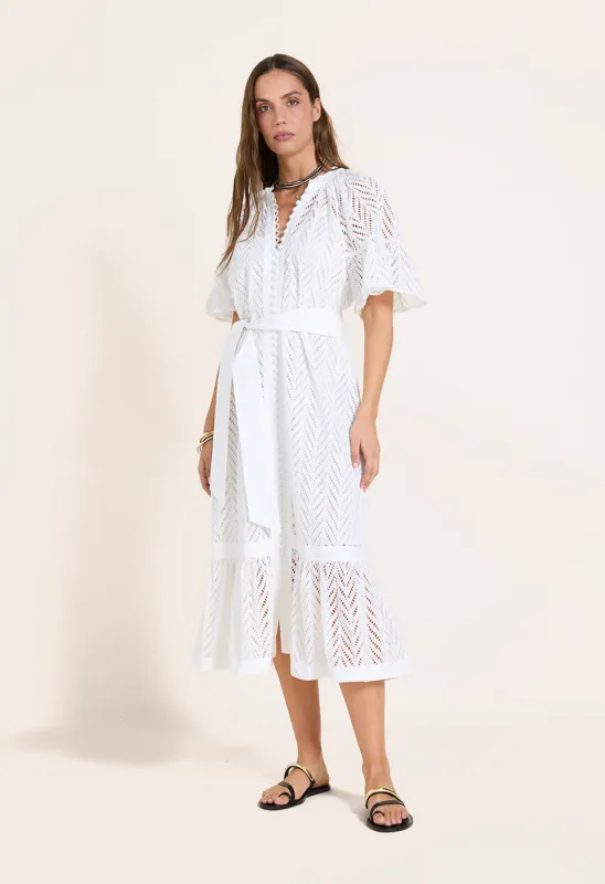 Solstice Midi Dress Crispy White sold by Ivalo.com