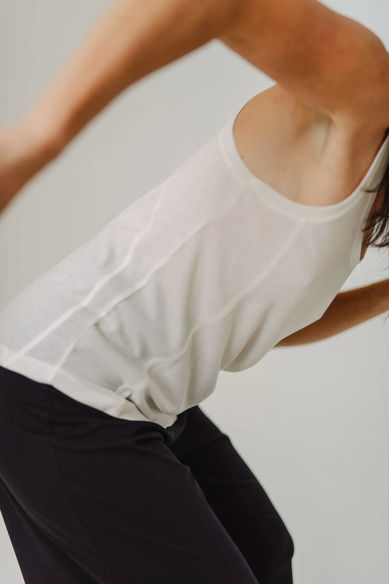 Ribbed Tech Tank Top Off White sold by Ivalo.com product image thumbnail 3