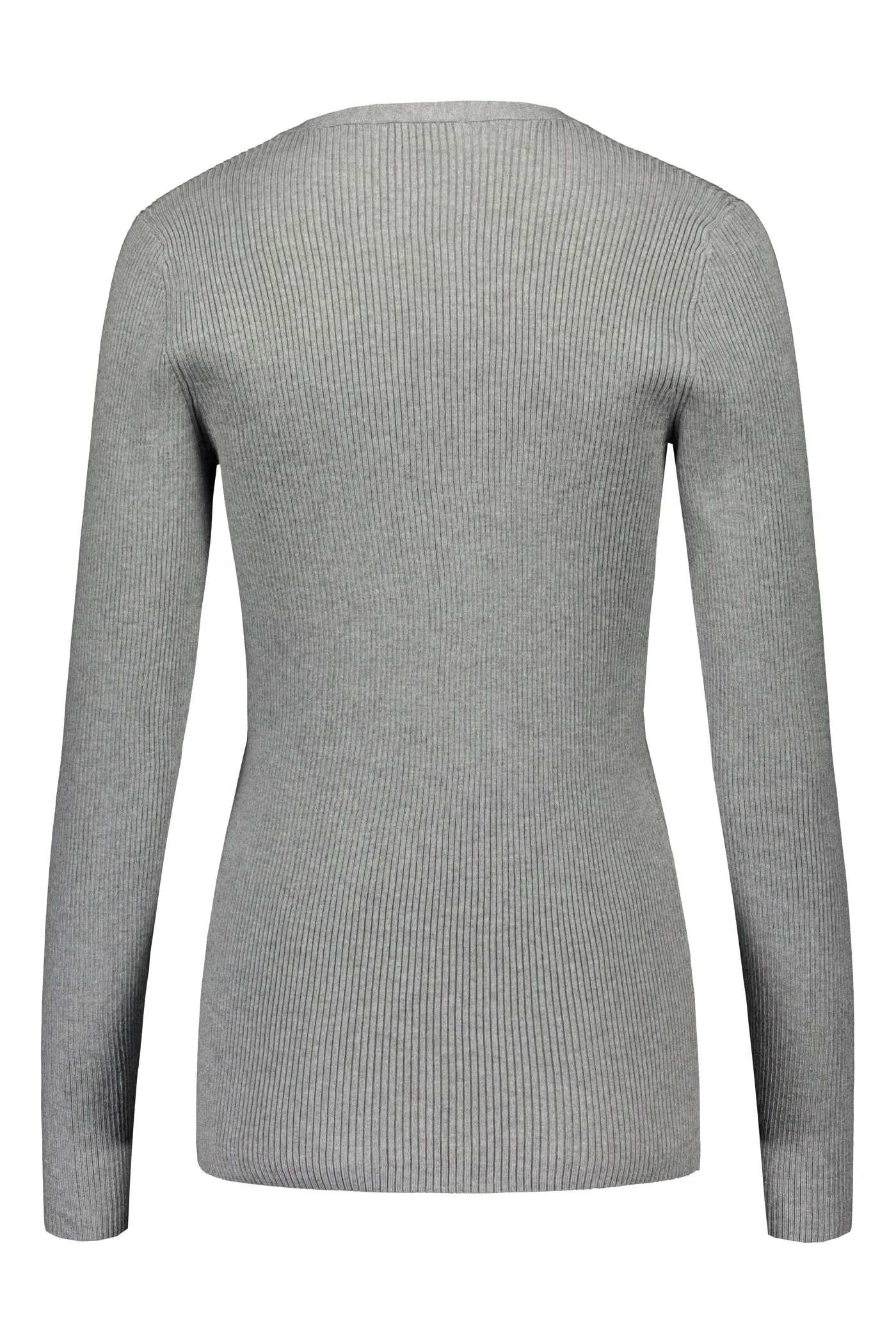 May Fitted Viscose Knit Top Grey Melange sold by Ivalo.com product image thumbnail 2