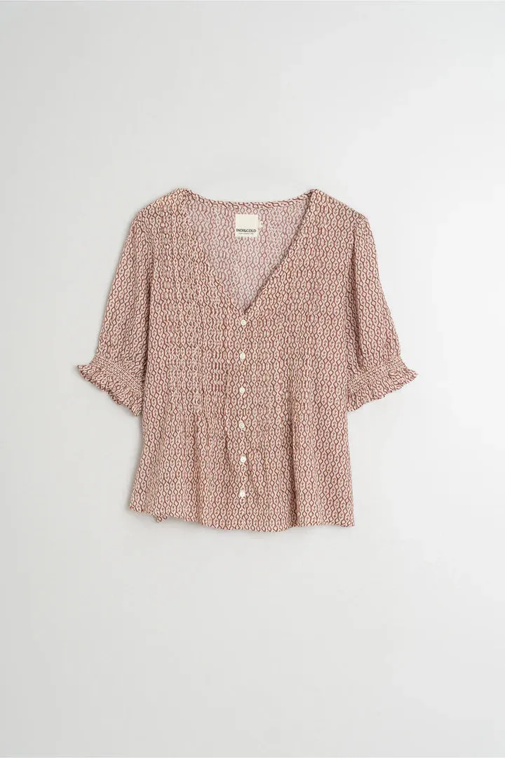 Elastic Short Sleeve Shirt Brown sold by Ivalo.com product image thumbnail 2