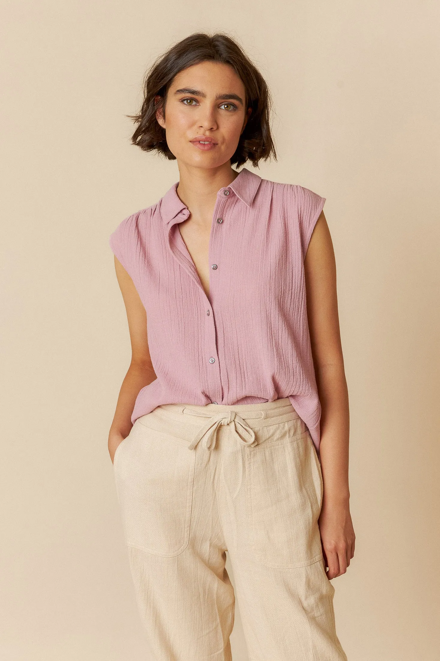 Lore Combined Shirt Mauve sold by Ivalo.com