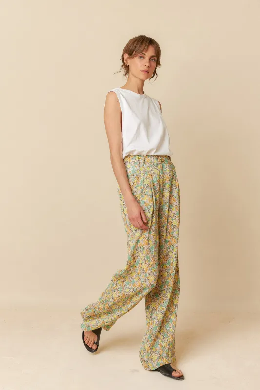 Pleated Wide Leg Pants Multicolor sold by Ivalo.com