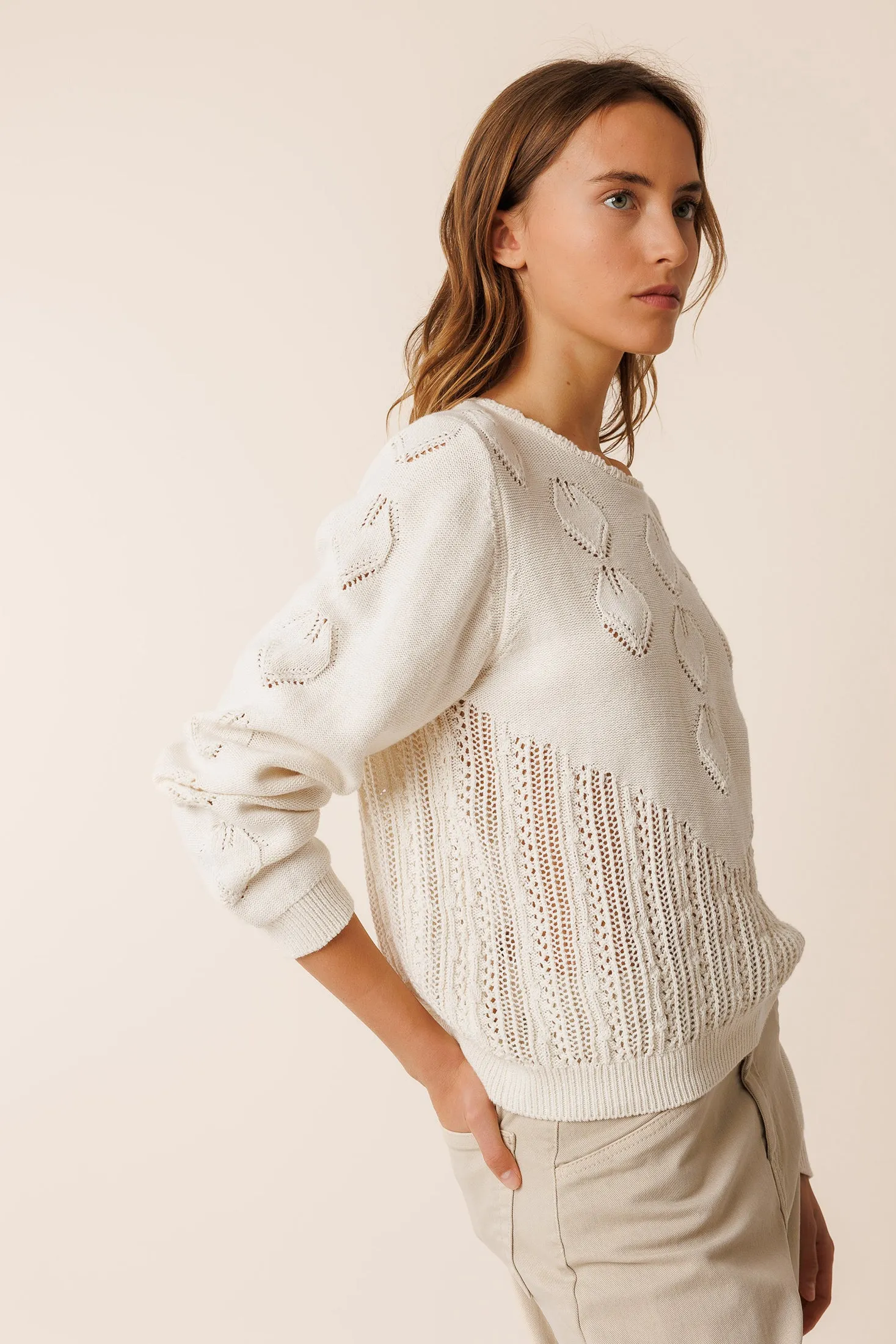 Crochet Effect Sweater White sold by Ivalo.com product image thumbnail 3