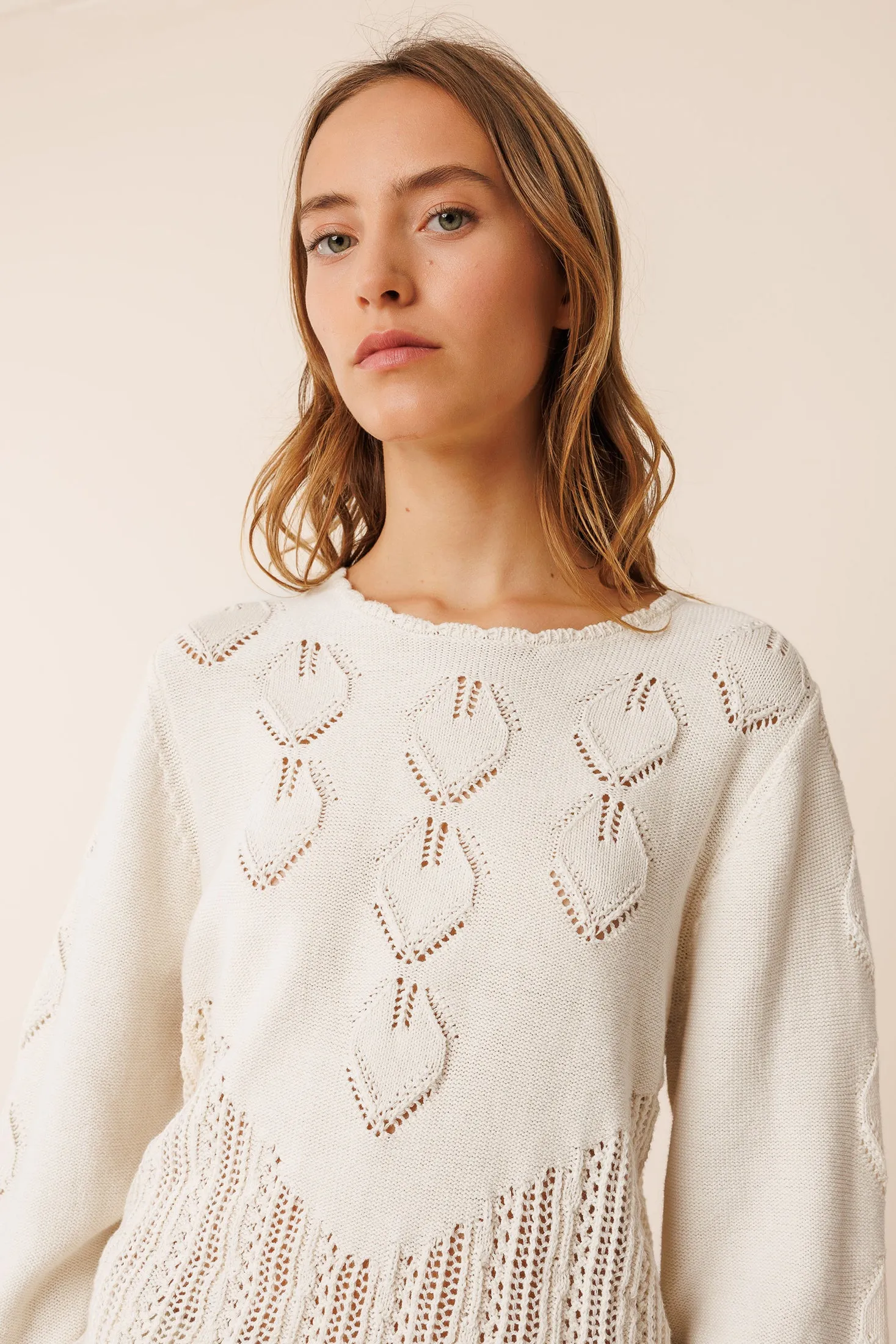 Crochet Effect Sweater White sold by Ivalo.com product image thumbnail 4
