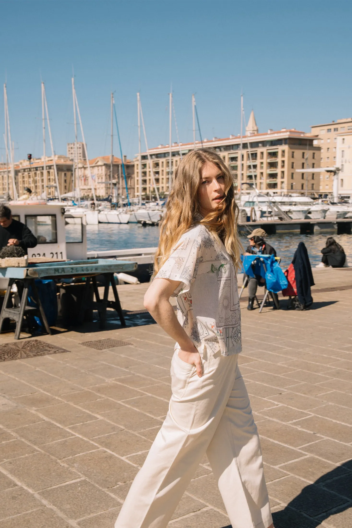 Patch Print Shirt Ecru sold by Ivalo.com product image thumbnail 3