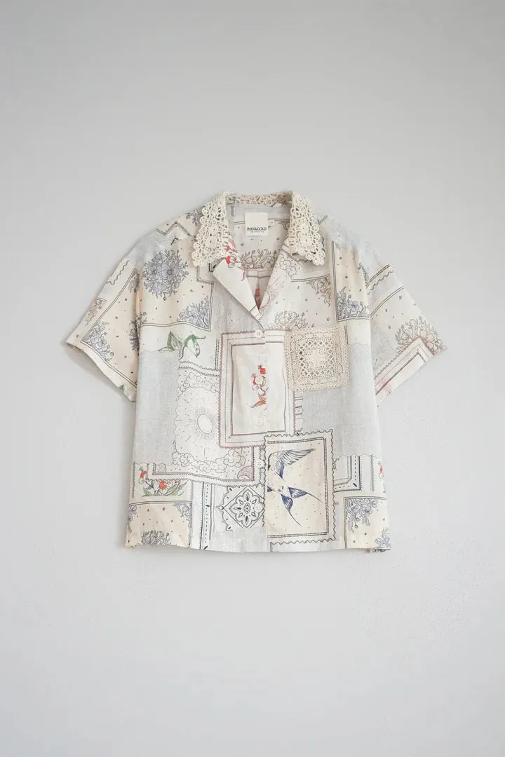 Patch Print Shirt Ecru sold by Ivalo.com product image thumbnail 2