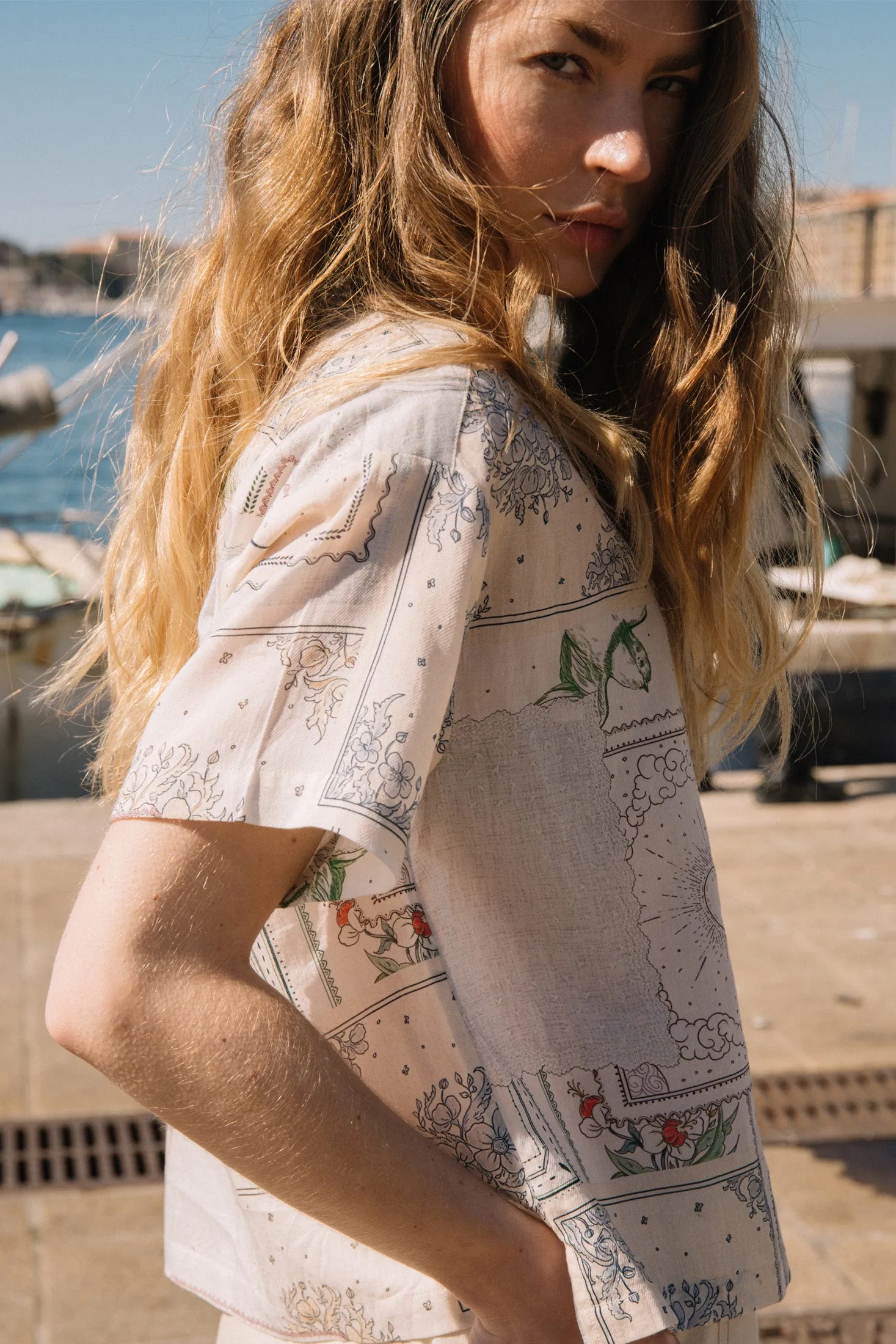 Patch Print Shirt Ecru sold by Ivalo.com product image thumbnail 4