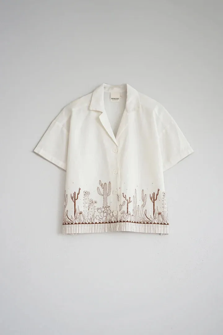 Cotton Cactus Shirt White/Chocolate sold by Ivalo.com product image thumbnail 2
