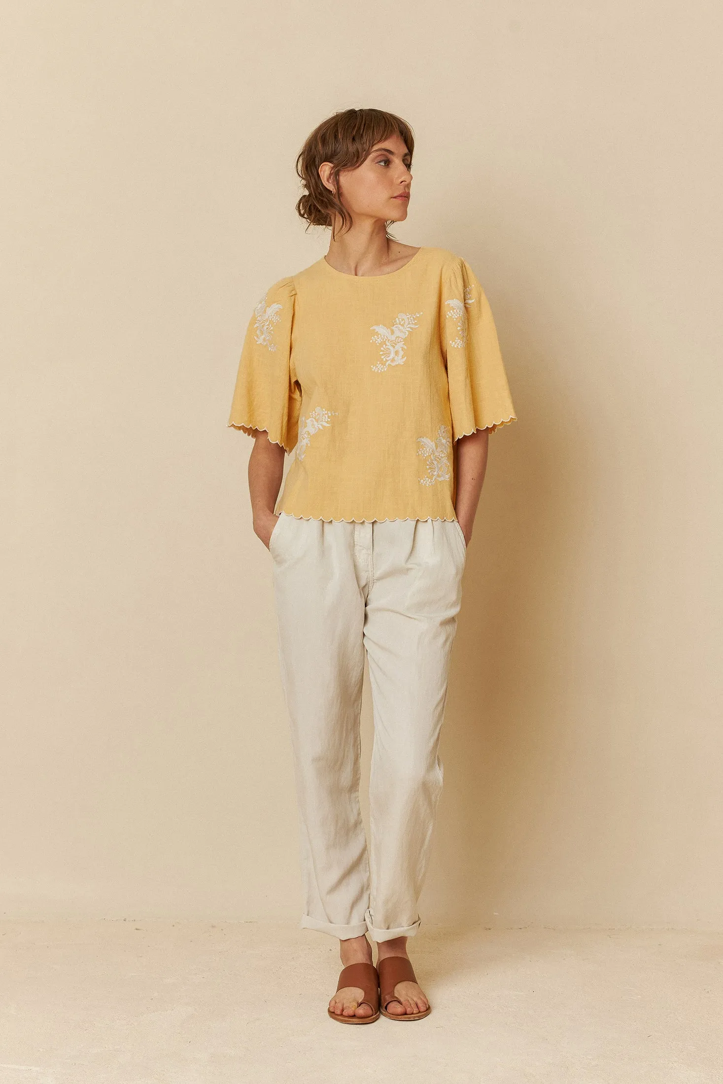 Butterfly Sleeve Blouse Tangerine sold by Ivalo.com product image thumbnail 4