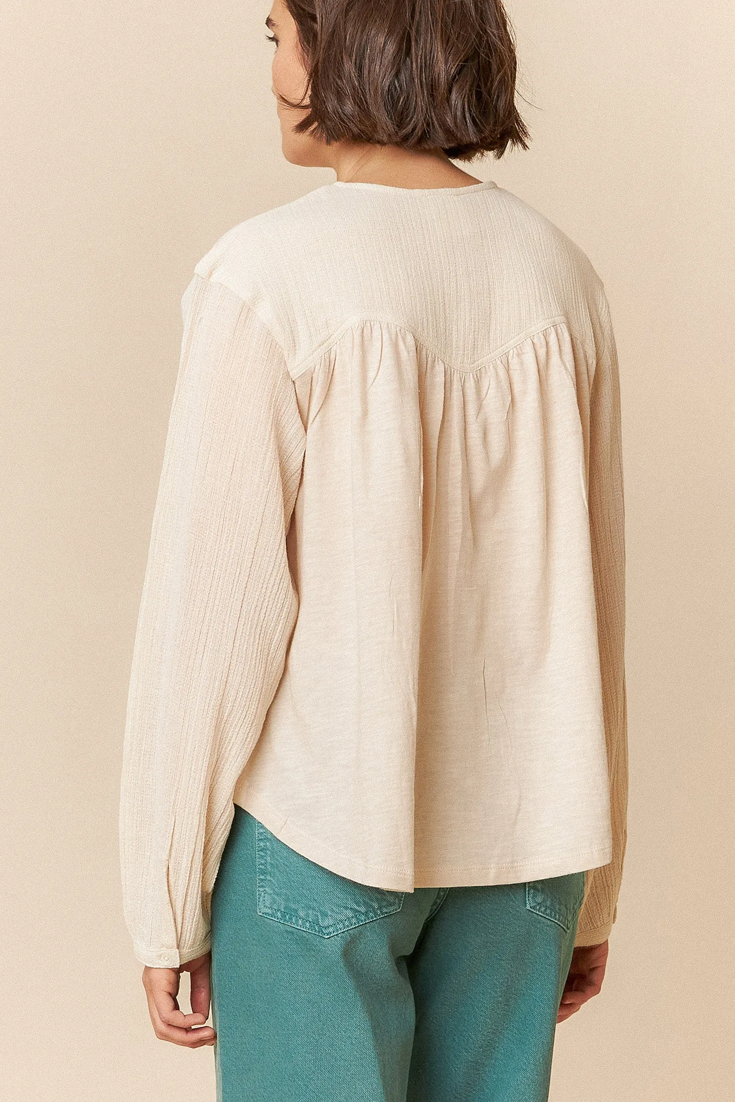 Bombed Sleeve Blouse Stone sold by Ivalo.com product image thumbnail 2