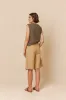 Gabardine Contrast Bermuda Shorts Sand sold by Ivalo.com