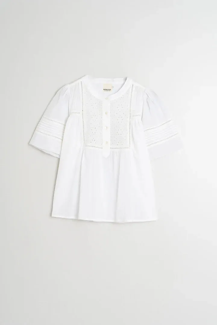 Embroidered Voile Blouse White sold by Ivalo.com product image thumbnail 5