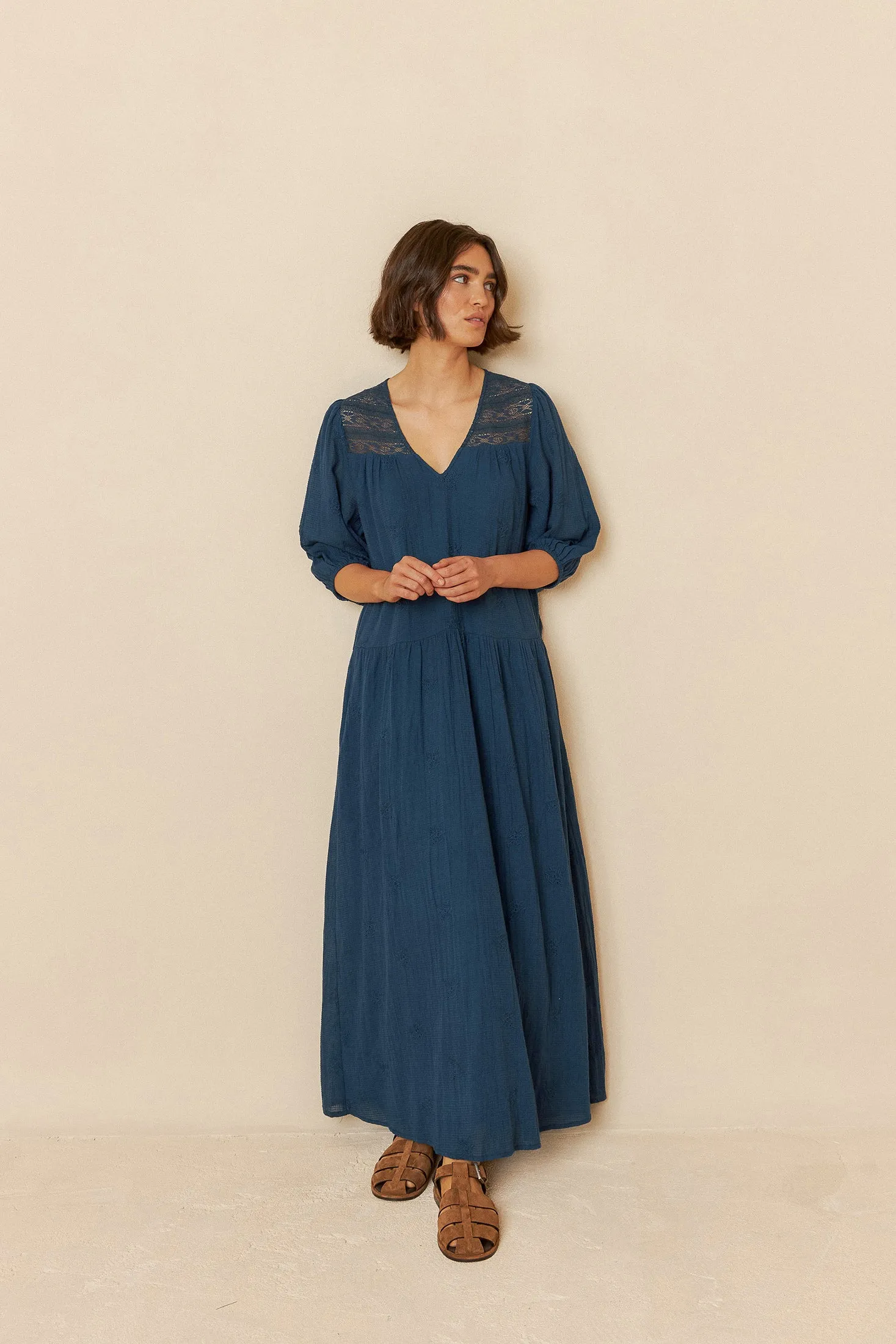 Balloon Sleeve Dress Blue sold by Ivalo.com product image thumbnail 3