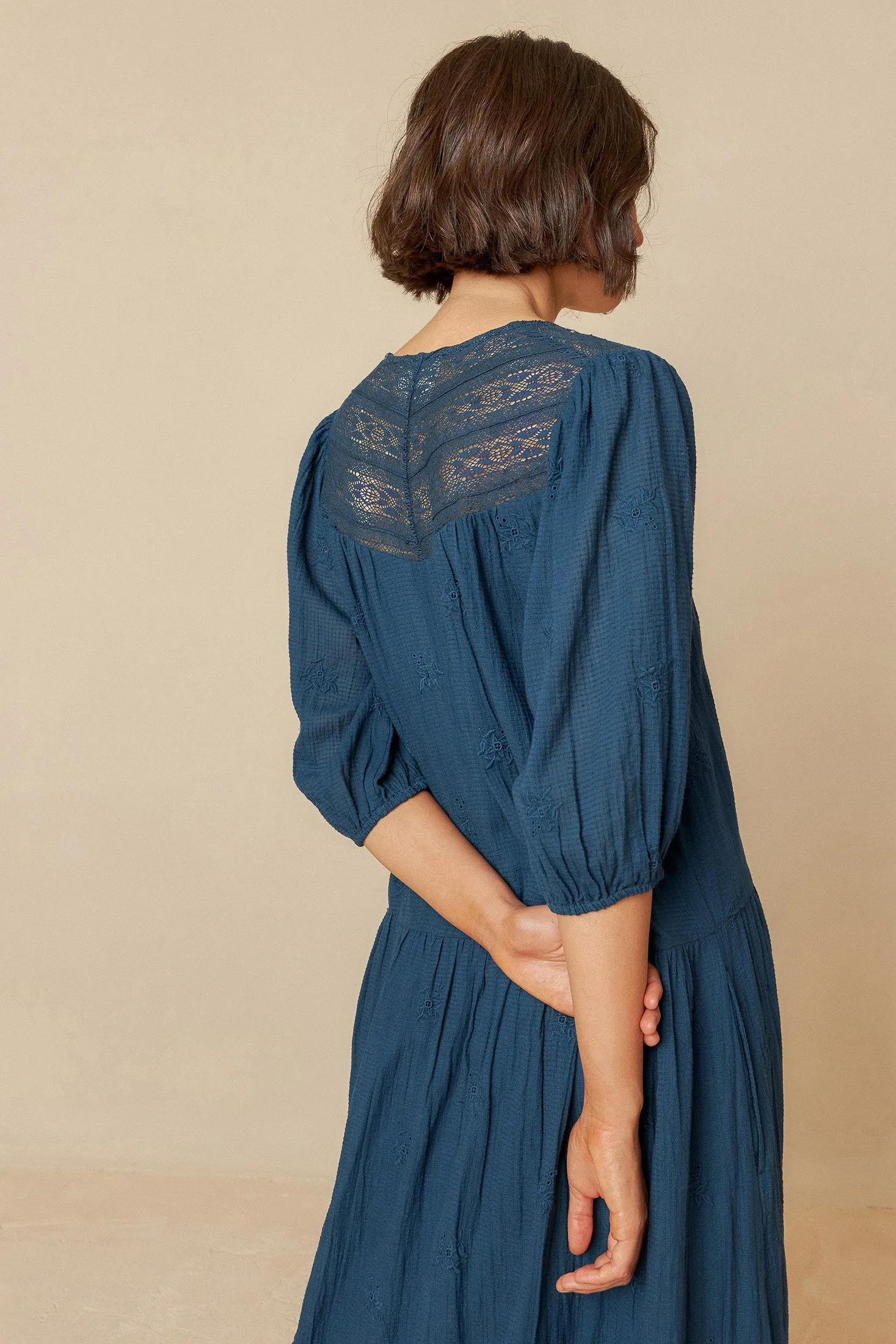 Balloon Sleeve Dress Blue sold by Ivalo.com product image thumbnail 2