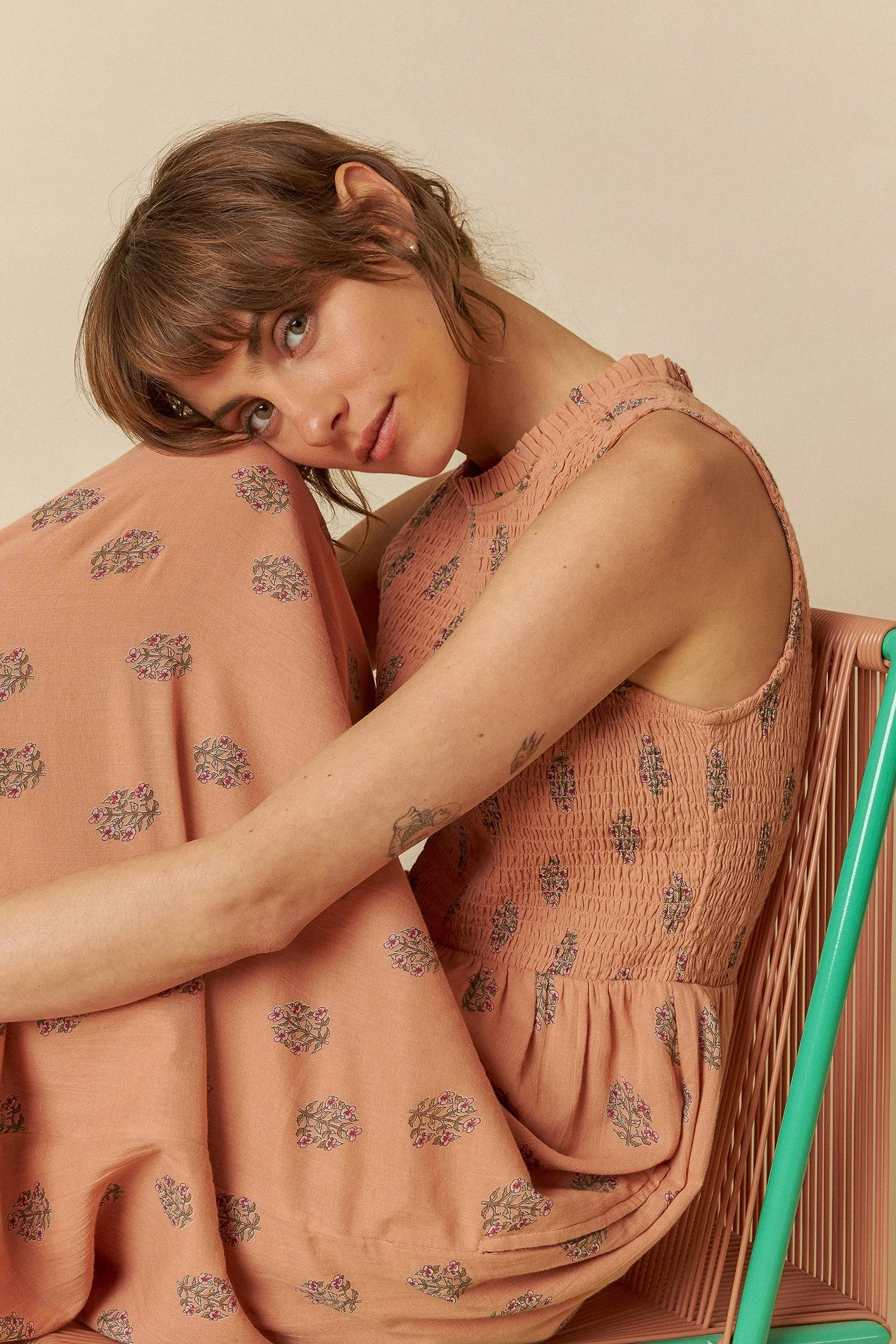 Elastic Waist Dress Peach sold by Ivalo.com product image thumbnail 2