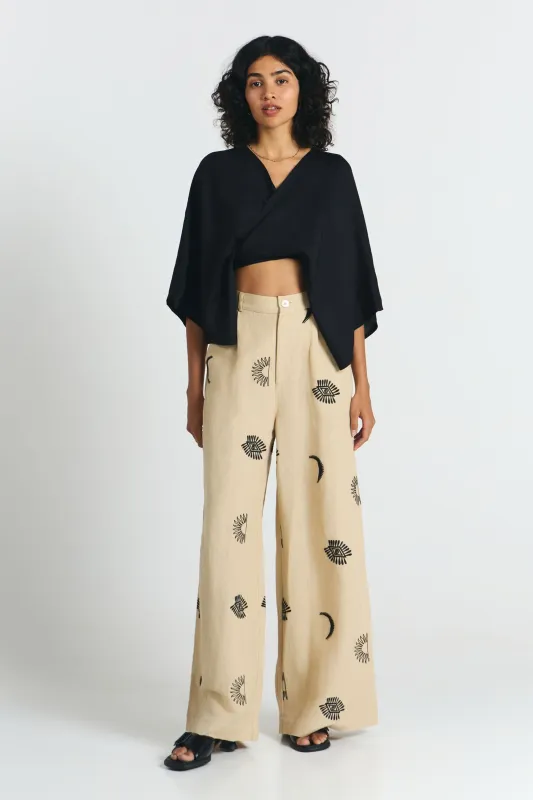 Randa Pants Embroidered Beige sold by Ivalo.com