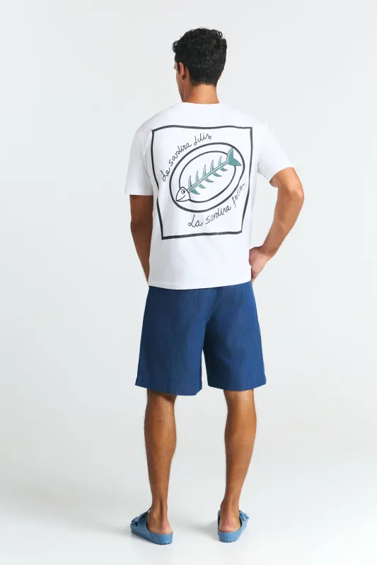 Men's Real Sardine T-Shirt White sold by Ivalo.com