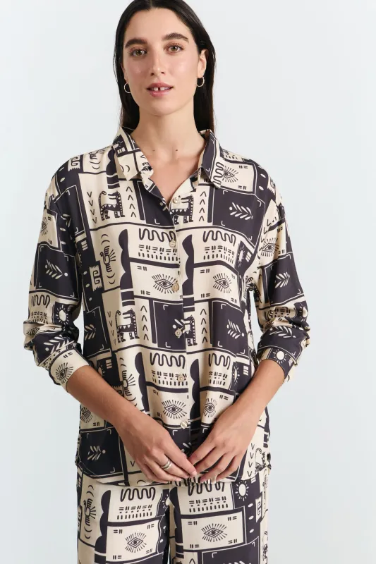 Iya Viscose Shirt Ethnic Print sold by Ivalo.com