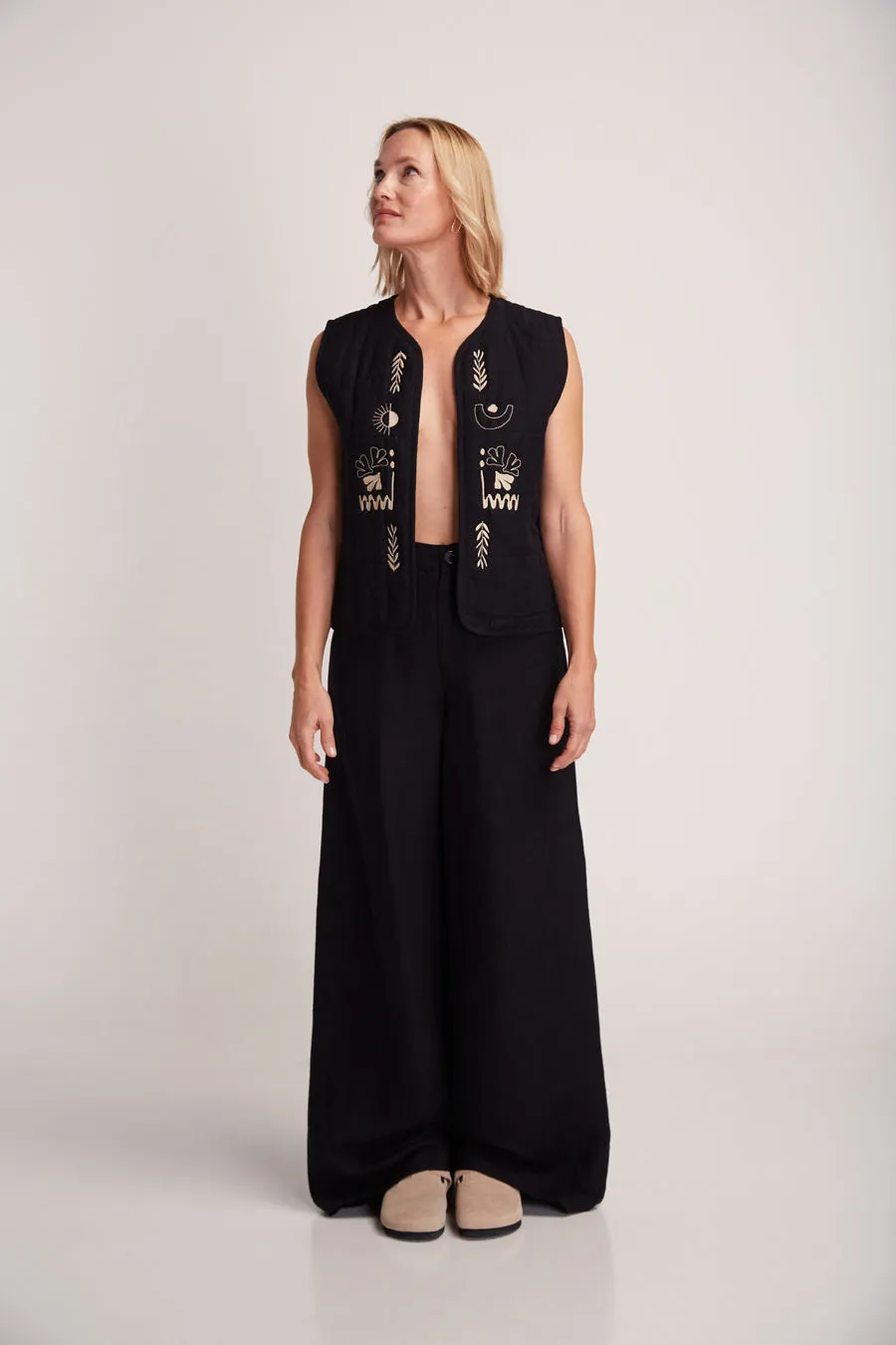 Aneto Padded Vest With Front Embroidery sold by Ivalo.com