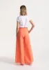 Women's Palazzo Linen Pants Melon sold by Ivalo.com