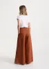 Women's Palazzo Linen Pants Terracotta sold by Ivalo.com