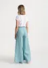 Women's Palazzo Linen Pants Aqua sold by Ivalo.com