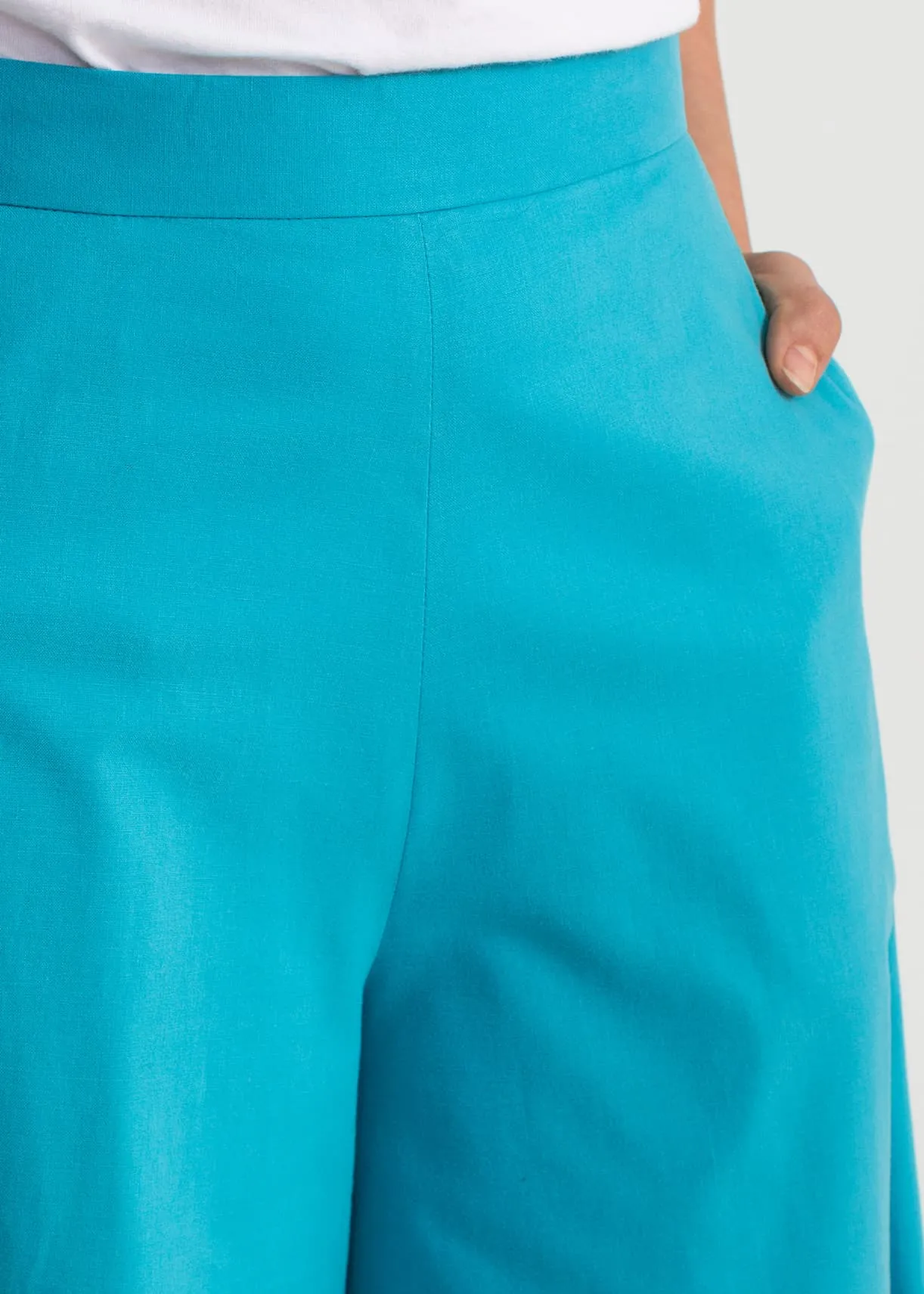 Women's Palazzo Cotton Pants Aqua sold by Ivalo.com product image thumbnail 3