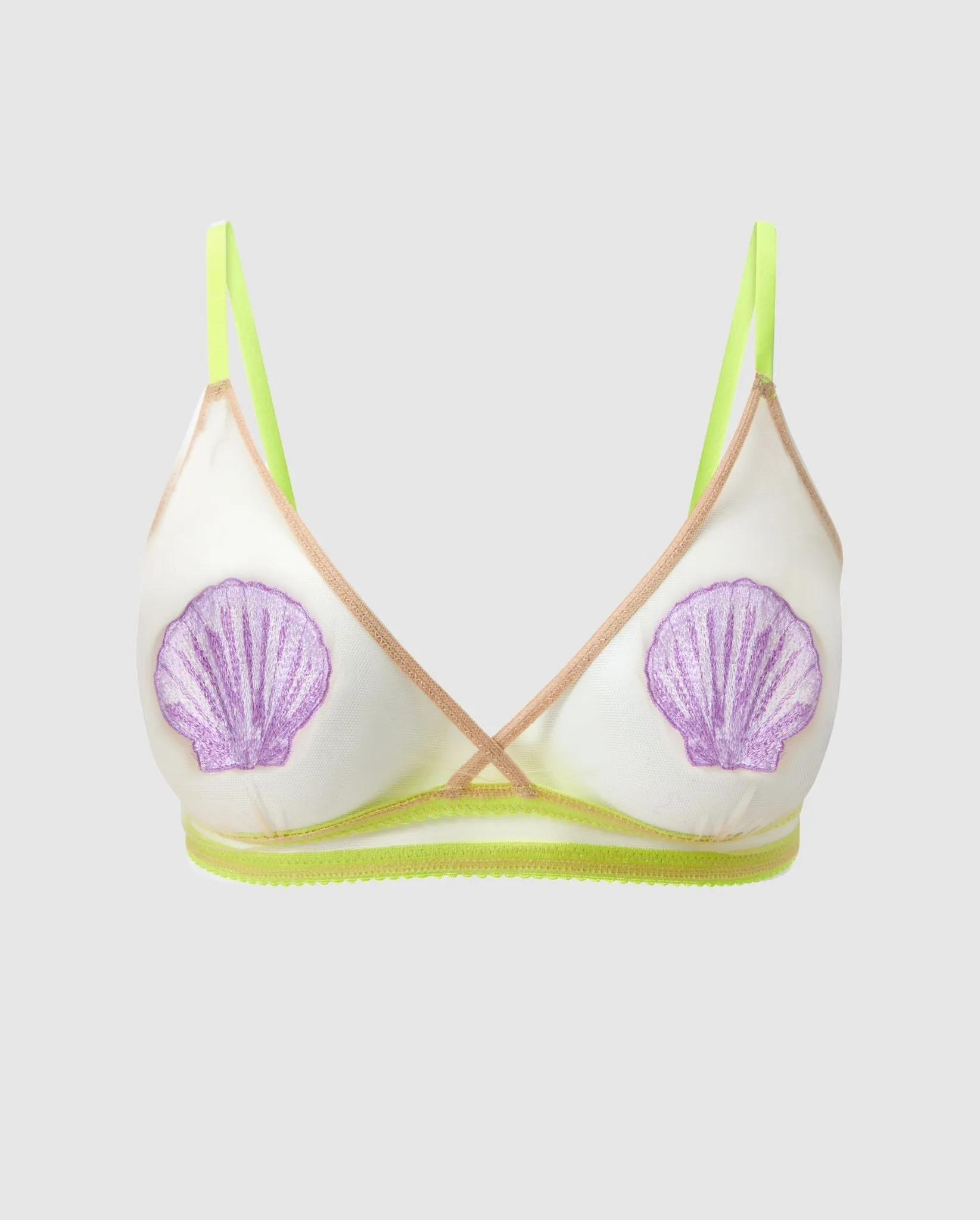 Mesh Triangle Bralette Warm Nude/Lilac sold by Ivalo.com