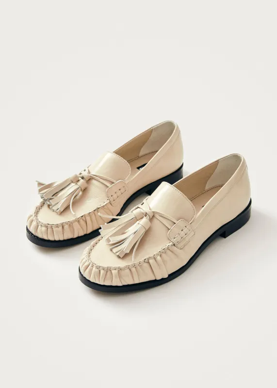 Marietta Leather Loafers Onix Cream sold by Ivalo.com
