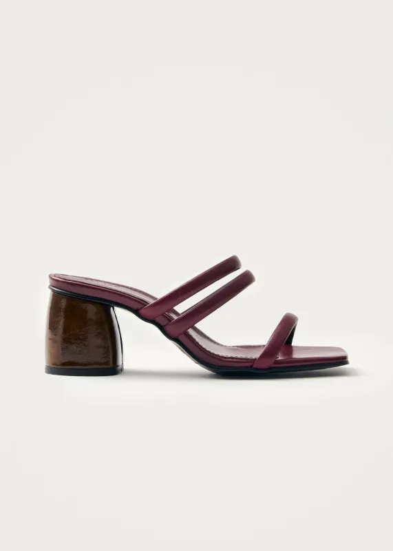 Indiana Leather Sandals Bare Burgundy sold by Ivalo.com