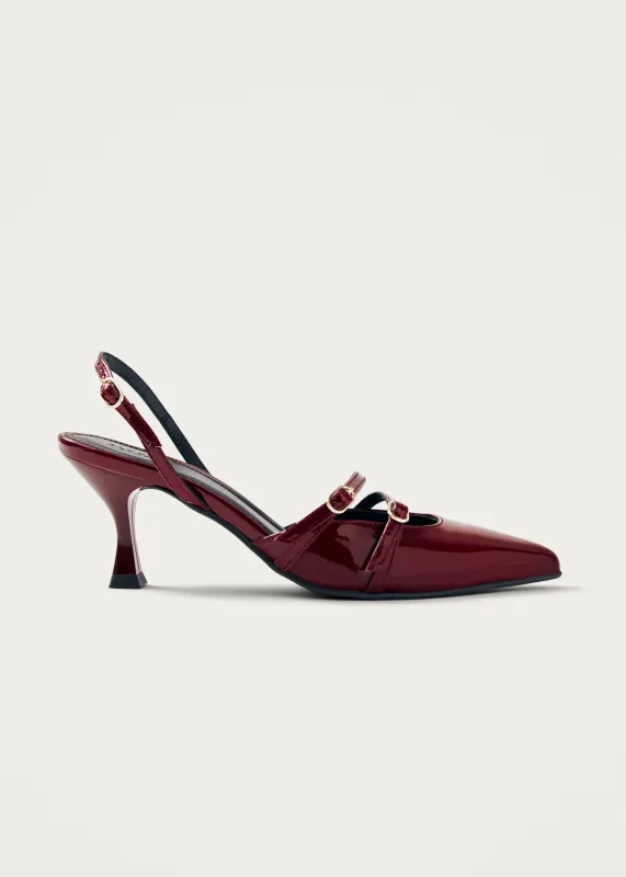 Joelle Onix Burgundy Leather Pumps sold by Ivalo.com