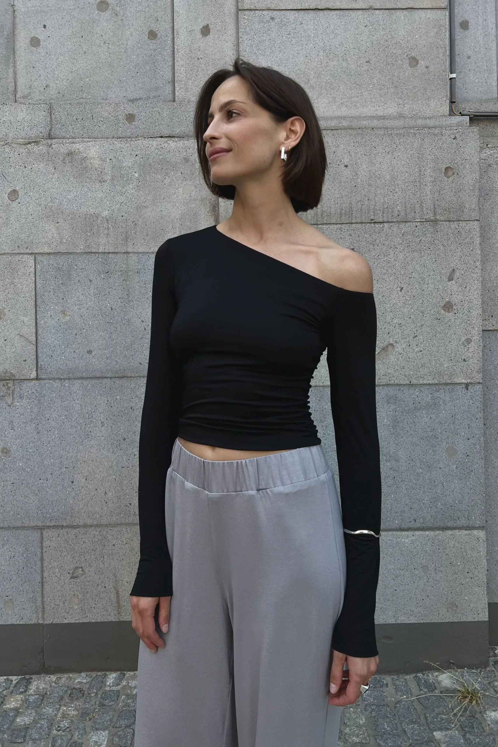 Over Shoulder Top Black sold by Ivalo.com