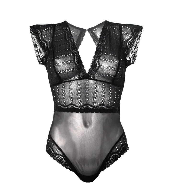 Amara Bodysuit Black Eyelet sold by Ivalo.com