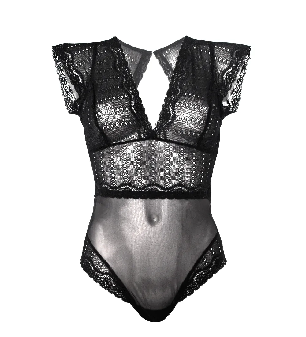 Amara Bodysuit Black Eyelet sold by Ivalo.com