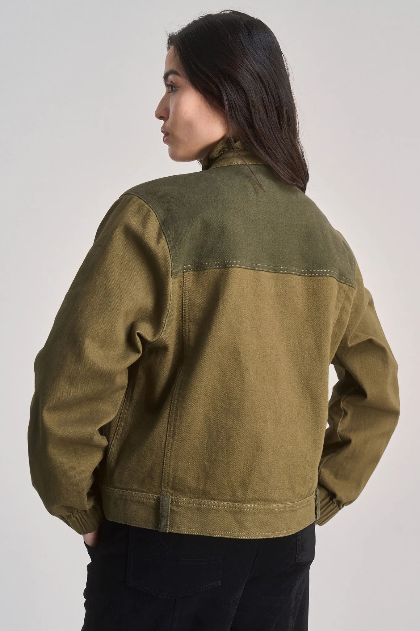 Ruffle Organic Cotton Jacket Dark Green sold by Ivalo.com product image thumbnail 3