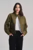 Ruffle Organic Cotton Jacket Dark Green sold by Ivalo.com