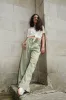Lola Organic Cotton Trousers Green Stripe sold by Ivalo.com