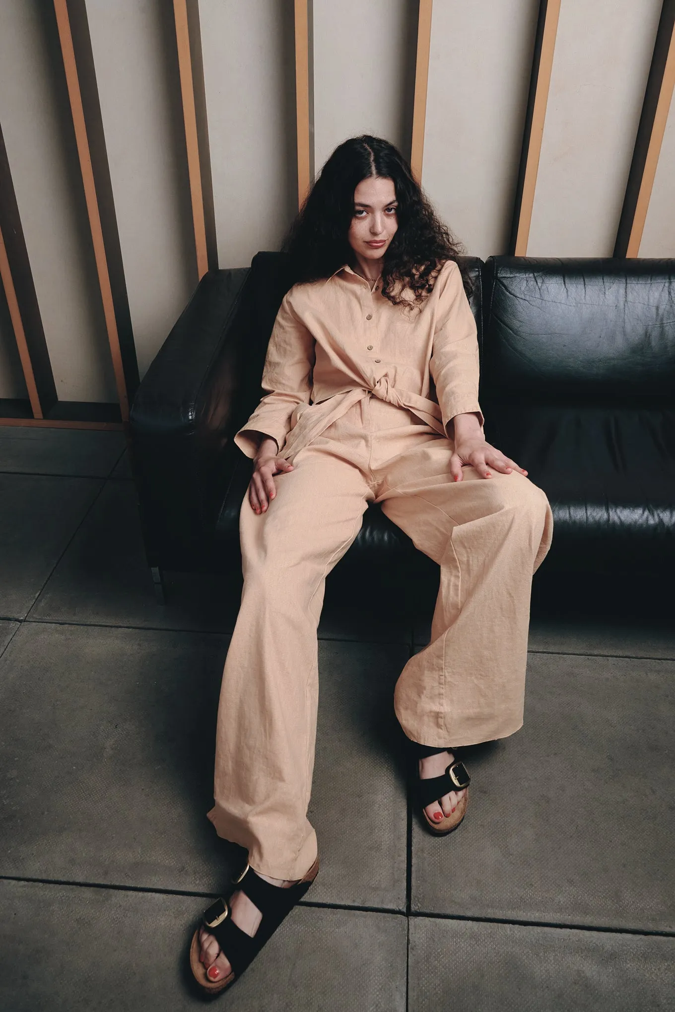 Lion Linen/Organic Cotton Trousers Sand sold by Ivalo.com