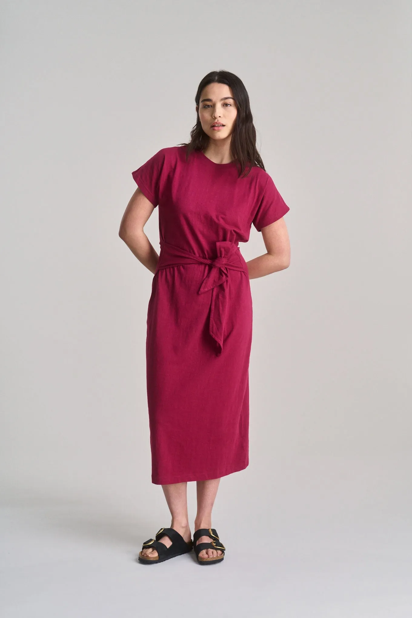 Fonda Organic Cotton Jersey Dress Berry sold by Ivalo.com