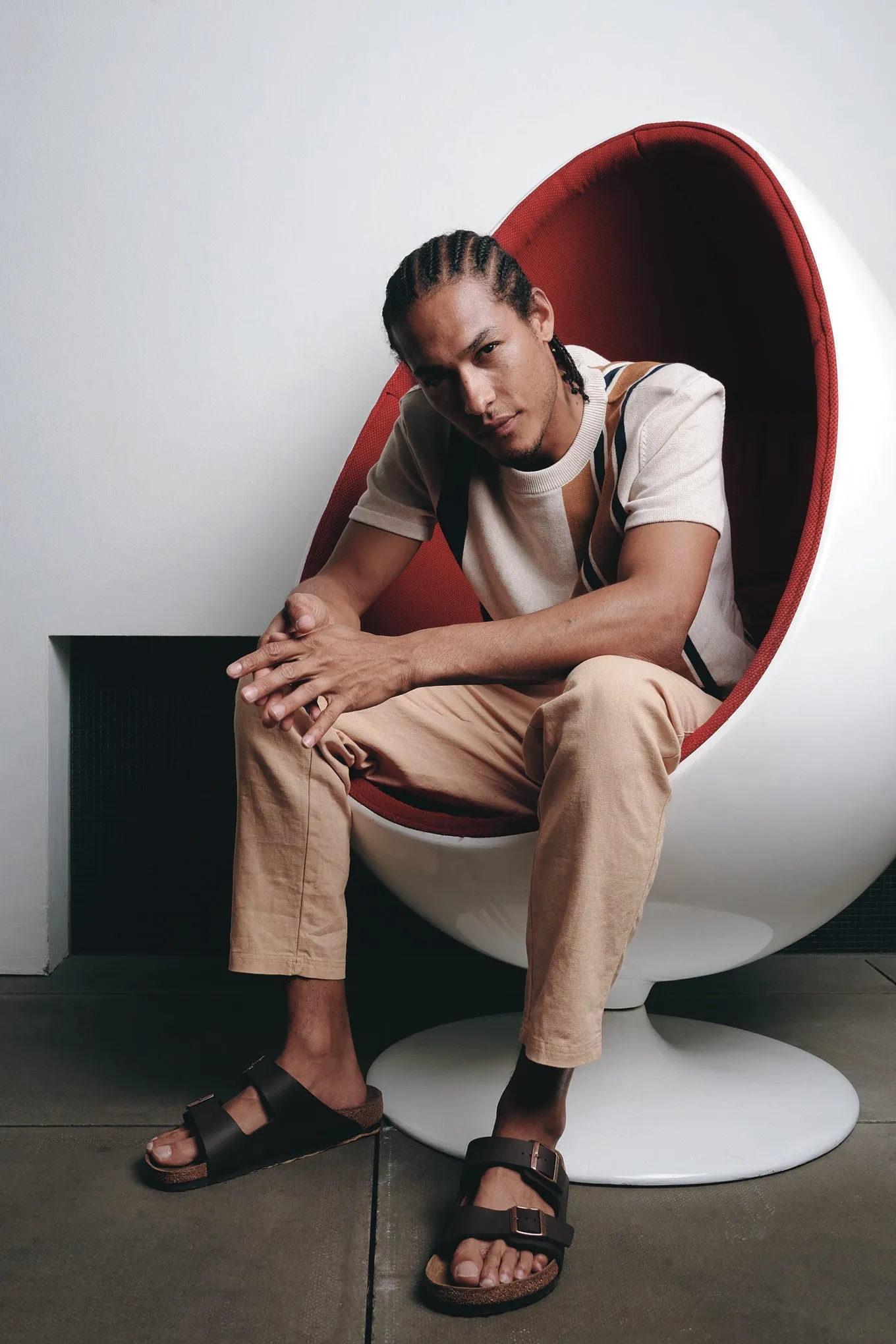 Johnny Organic Cotton Knit T-Shirt Sand sold by Ivalo.com