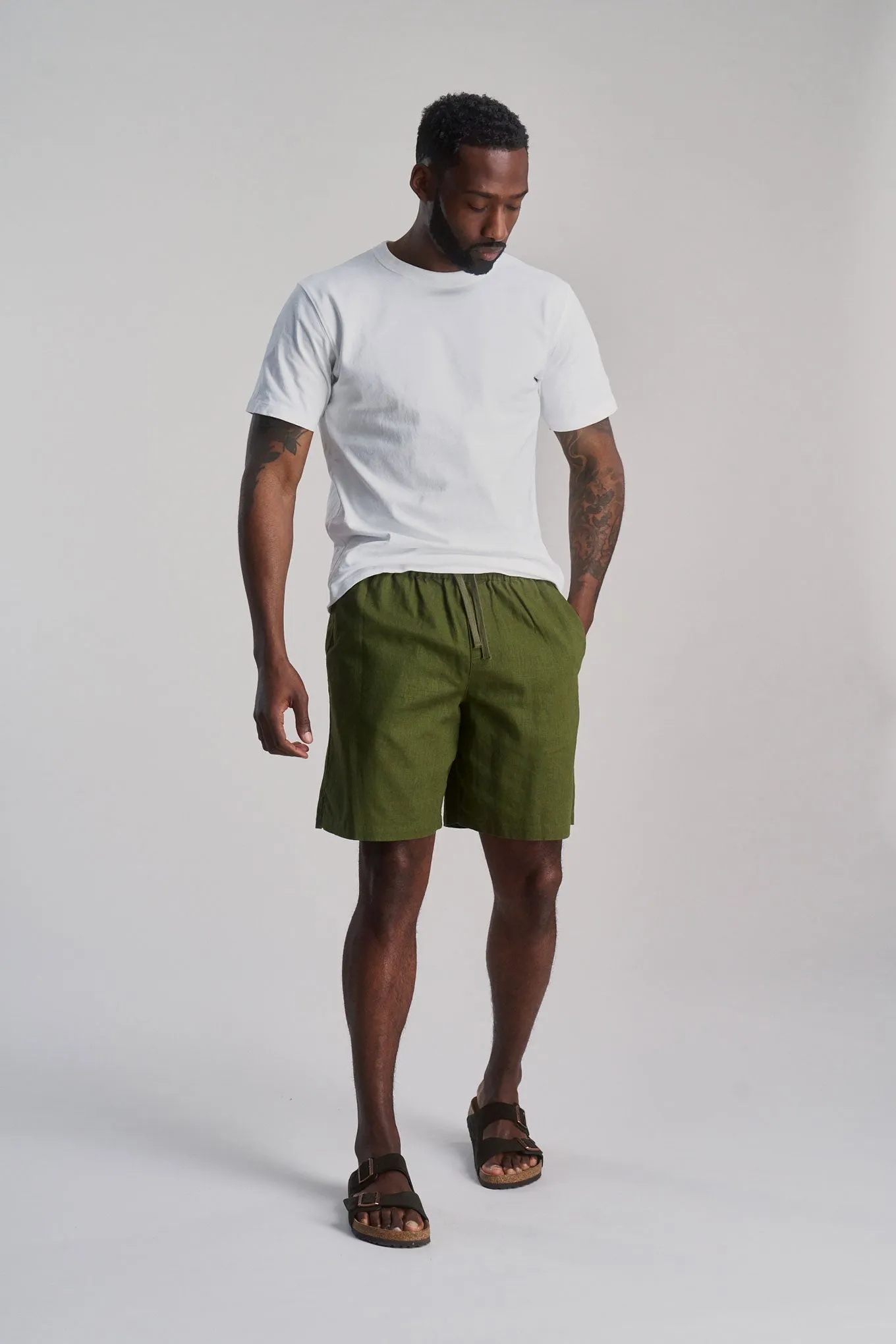 Jerry Linen/Cotton Shorts Khaki sold by Ivalo.com