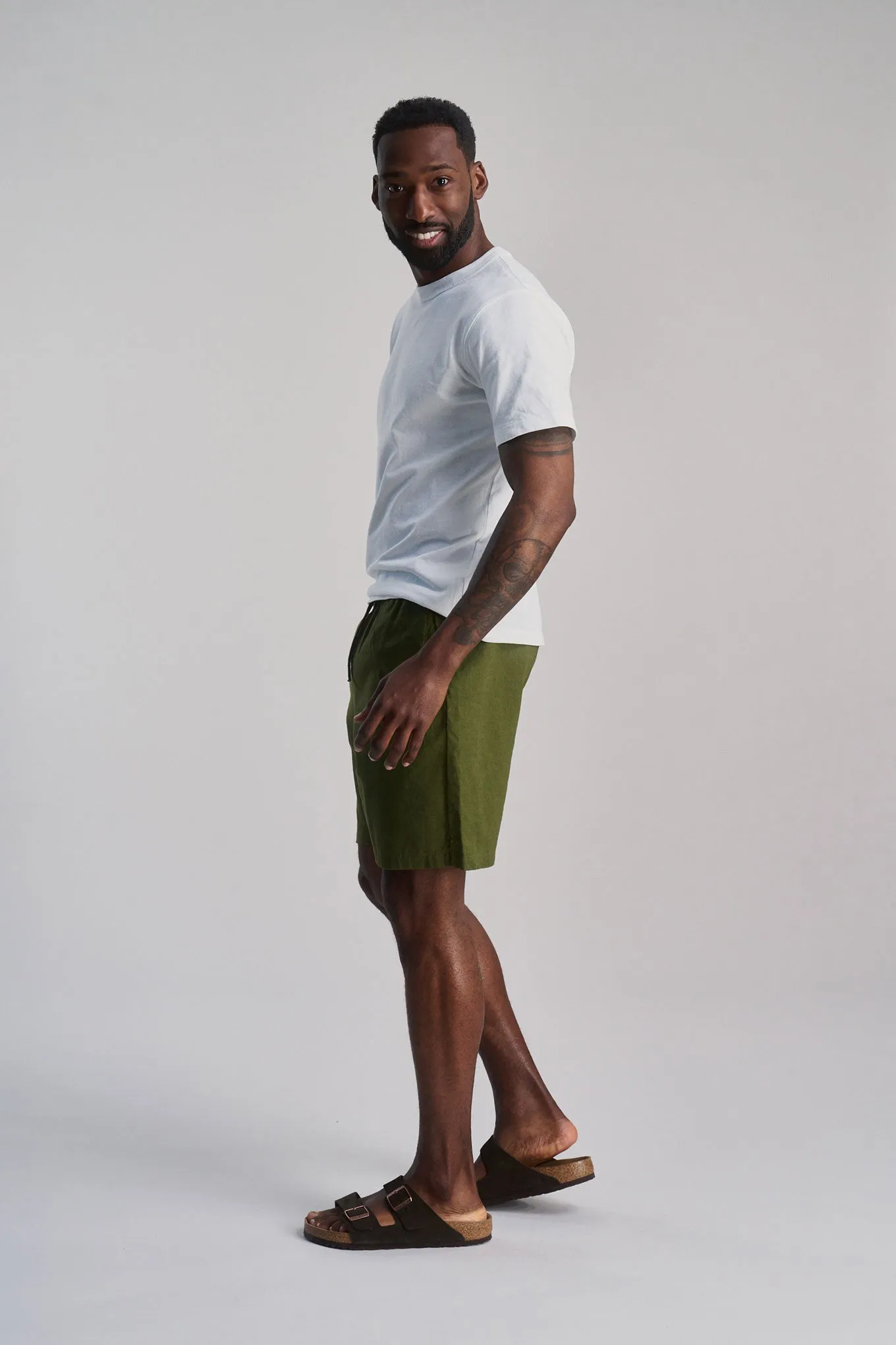 Jerry Linen/Cotton Shorts Khaki sold by Ivalo.com product image thumbnail 4