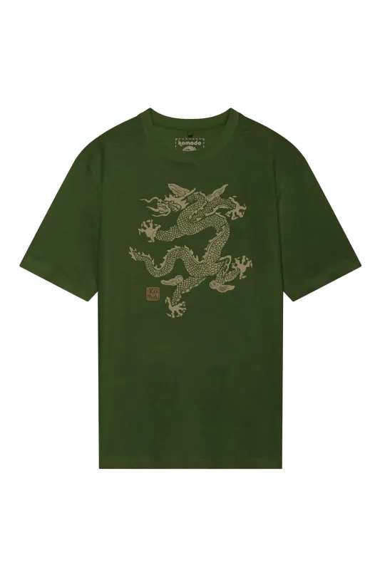 Dragon 25 Organic Cotton T-Shirt Green sold by Ivalo.com